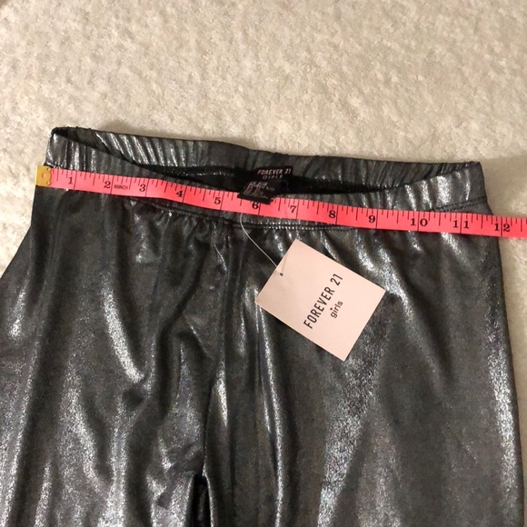 NWT Forever 21 Girls Metallic Light Weight Legging - Picture 7 of 11